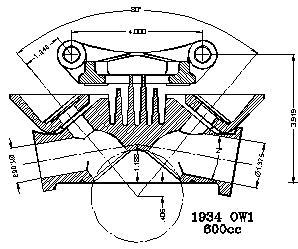 Douglas motorcycle cylinder head