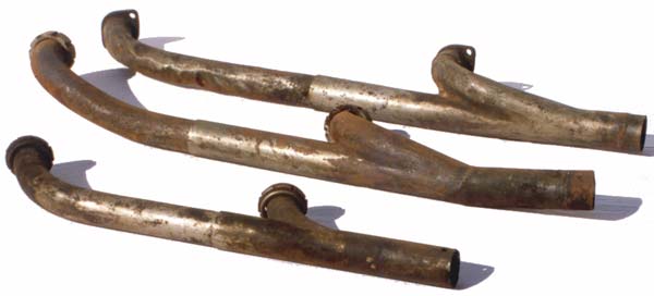 Douglas and/or Triumph motorcycle exhaust pipes