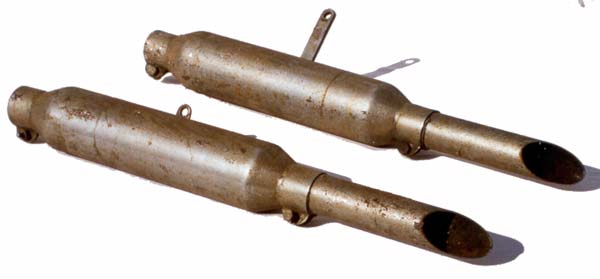 Douglas and/or Triumph motorcycle mufflers