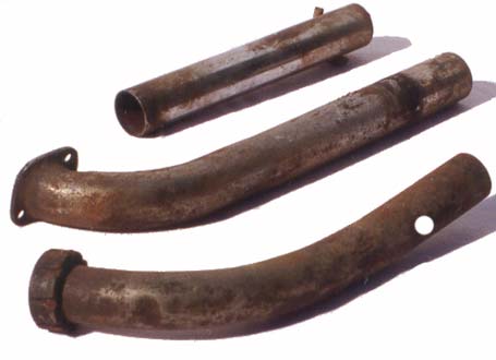 Douglas and/or Triumph motorcycle exhaust pipes