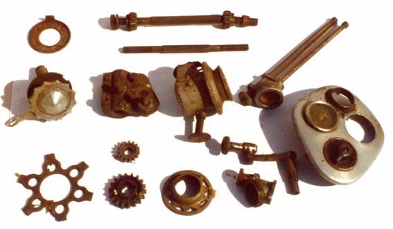 Douglas & Triumph motorcycle instruments, horn & various