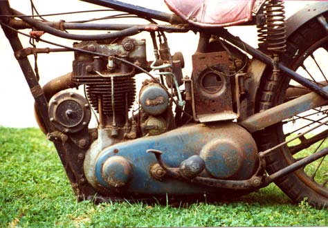 Triumph 250 left hand close up view